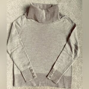 Talbots Merino Wool Champagne Color with subtle Gold Metallic Small EUC